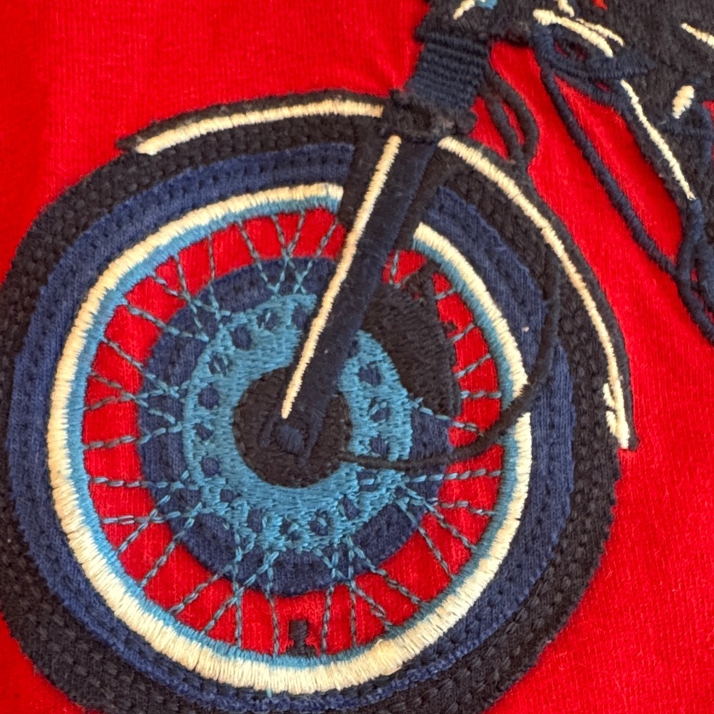Hanna Andersson Red Long Sleeve Tee with Motorcycle Graphic - Picture 4 of 4